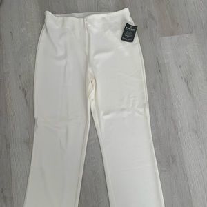 Boston Proper Ivory Wide Leg Pants